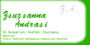 zsuzsanna andrasi business card